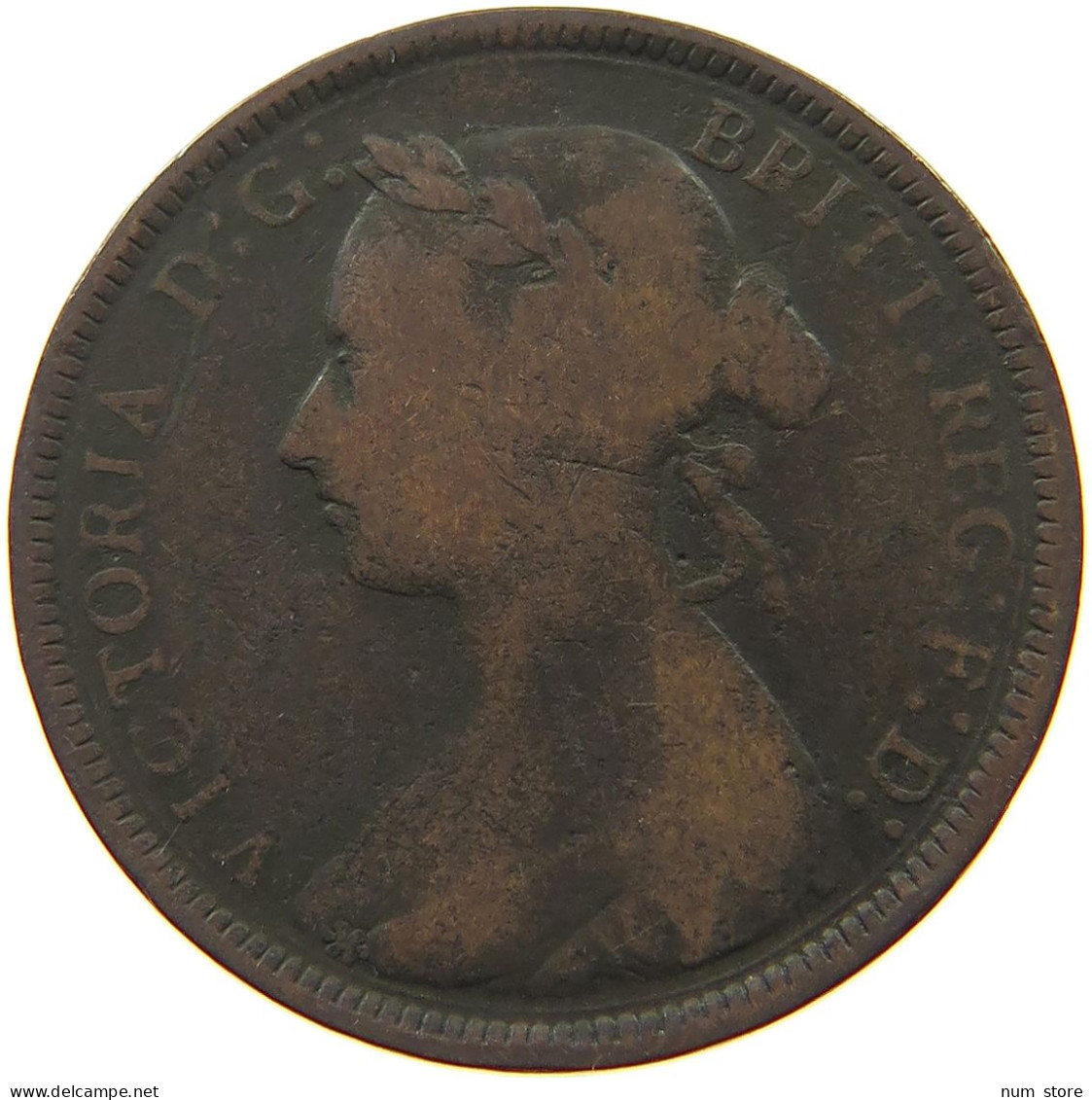 GREAT BRITAIN HALFPENNY 1890 VICTORIA #a010 0507 - C. 1/2 Penny