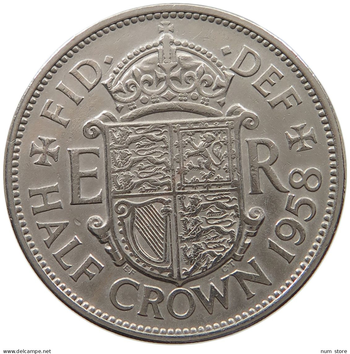 GREAT BRITAIN HALFCROWN 1958 #c083 0809 - J. 1 Florin / 2 Schillings