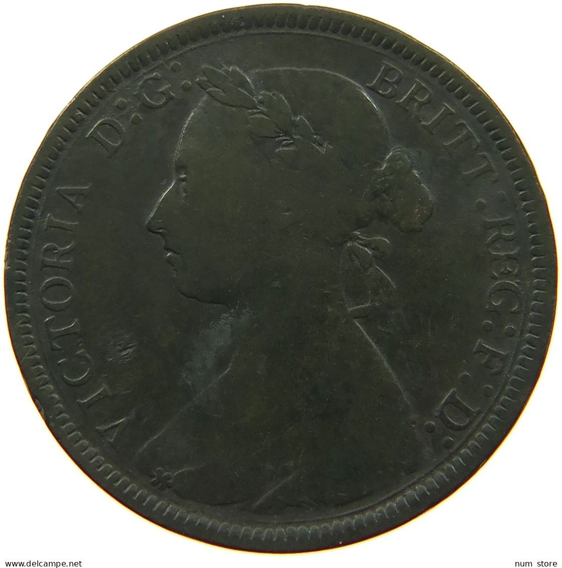 GREAT BRITAIN HALFPENNY 1887 VICTORIA #a010 0551 - C. 1/2 Penny