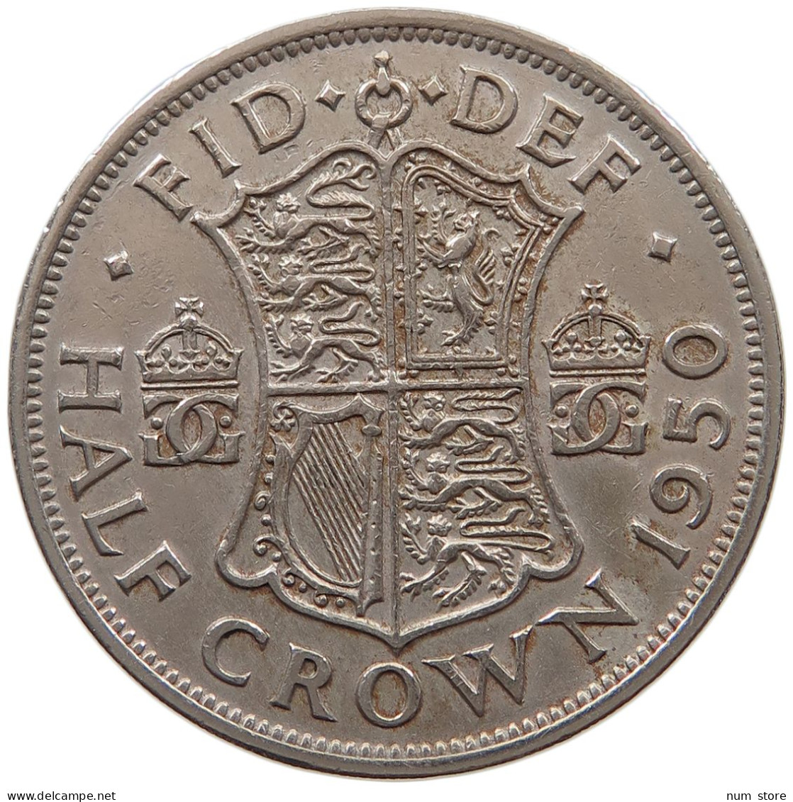 GREAT BRITAIN HALFCROWN 1950 #a060 0583 - J. 1 Florin / 2 Schillings