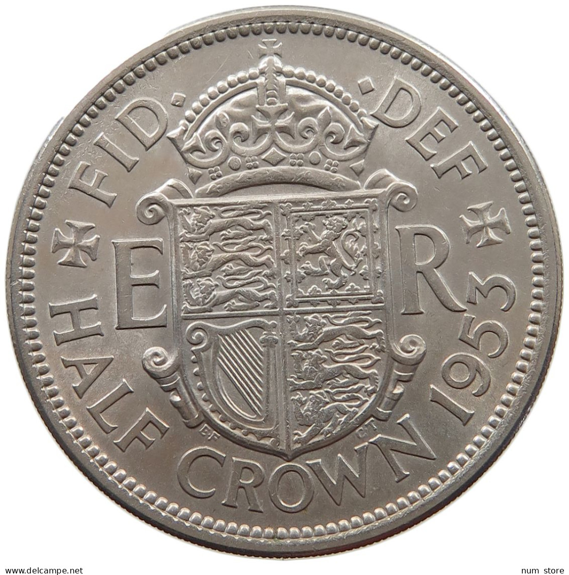 GREAT BRITAIN HALFCROWN 1953 #a071 0653 - J. 1 Florin / 2 Shillings