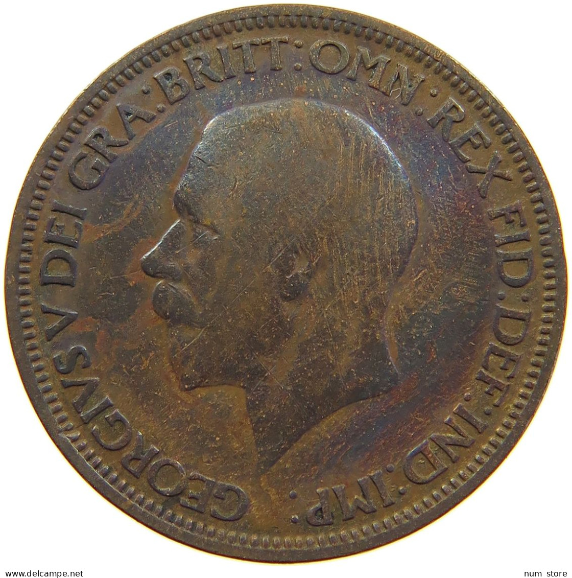 GREAT BRITAIN HALFPENNY 1929 #a066 0245 - C. 1/2 Penny