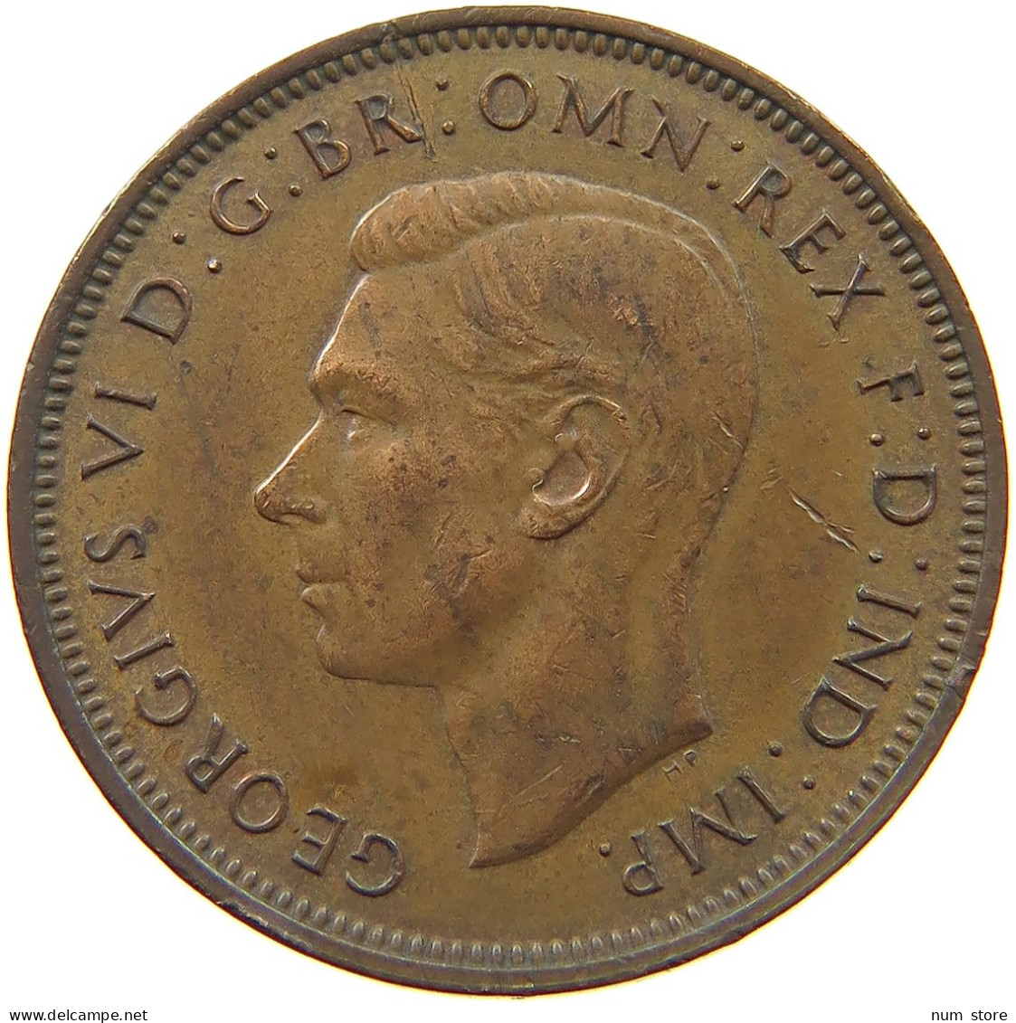 GREAT BRITAIN HALF PENNY 1943 #s036 0387 - C. 1/2 Penny
