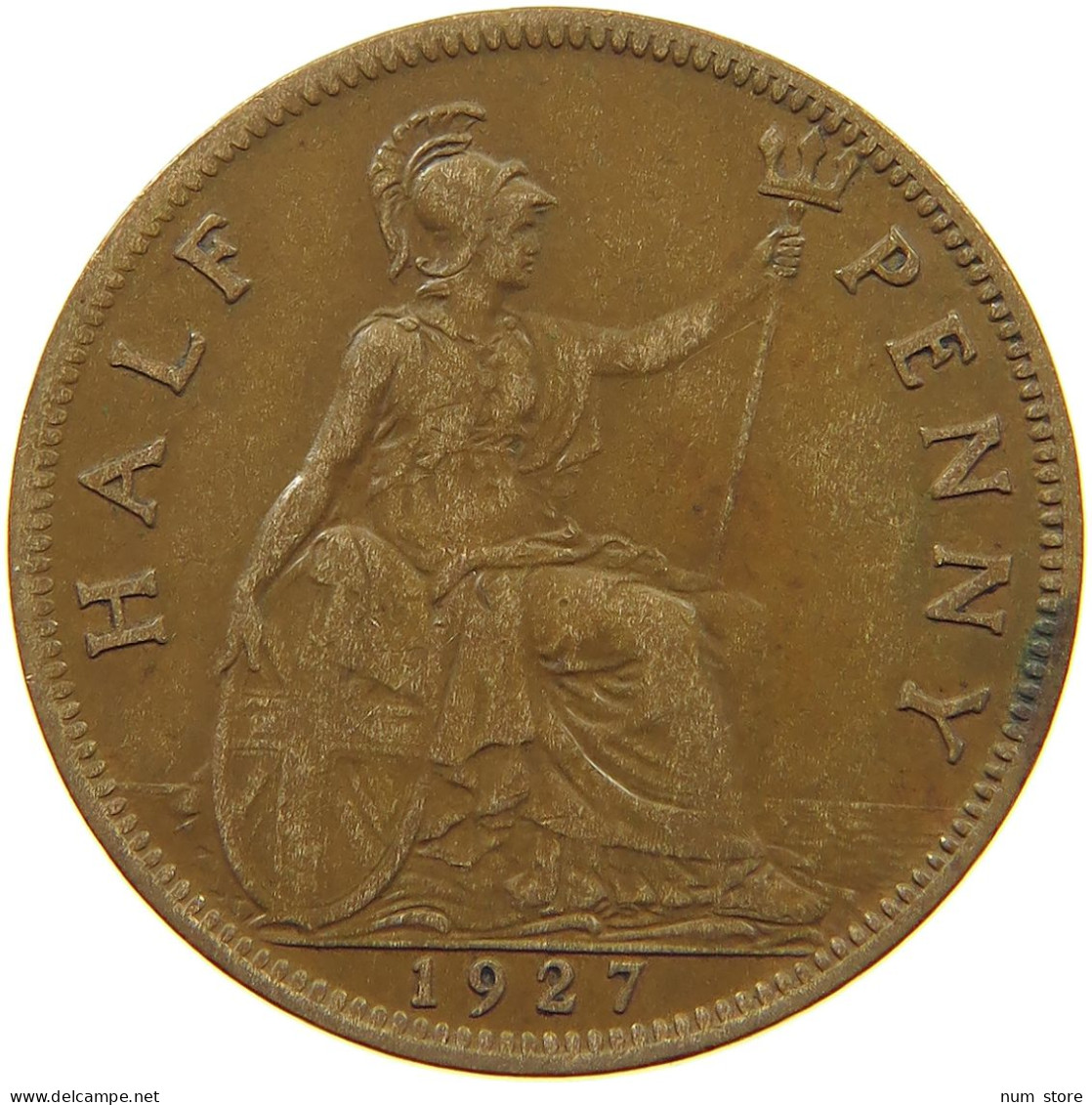 GREAT BRITAIN HALF PENNY 1927 #c010 0129 - C. 1/2 Penny