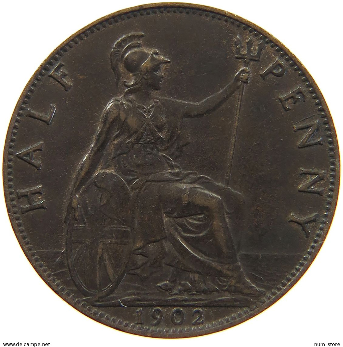 GREAT BRITAIN HALF PENNY 1902 #c039 0691 - C. 1/2 Penny