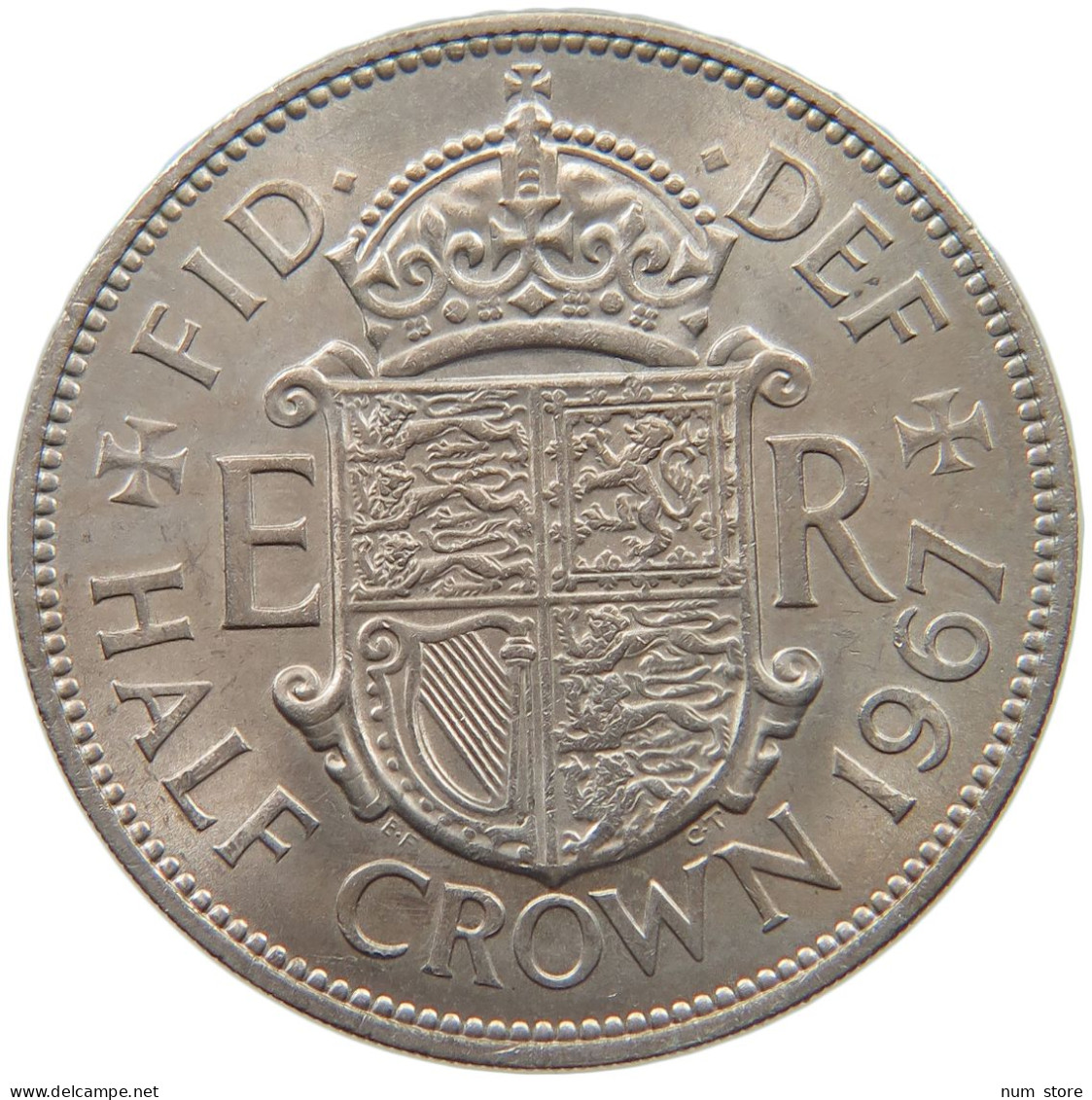 GREAT BRITAIN HALF CROWN 1967 TOP #c015 0333 - K. 1/2 Crown