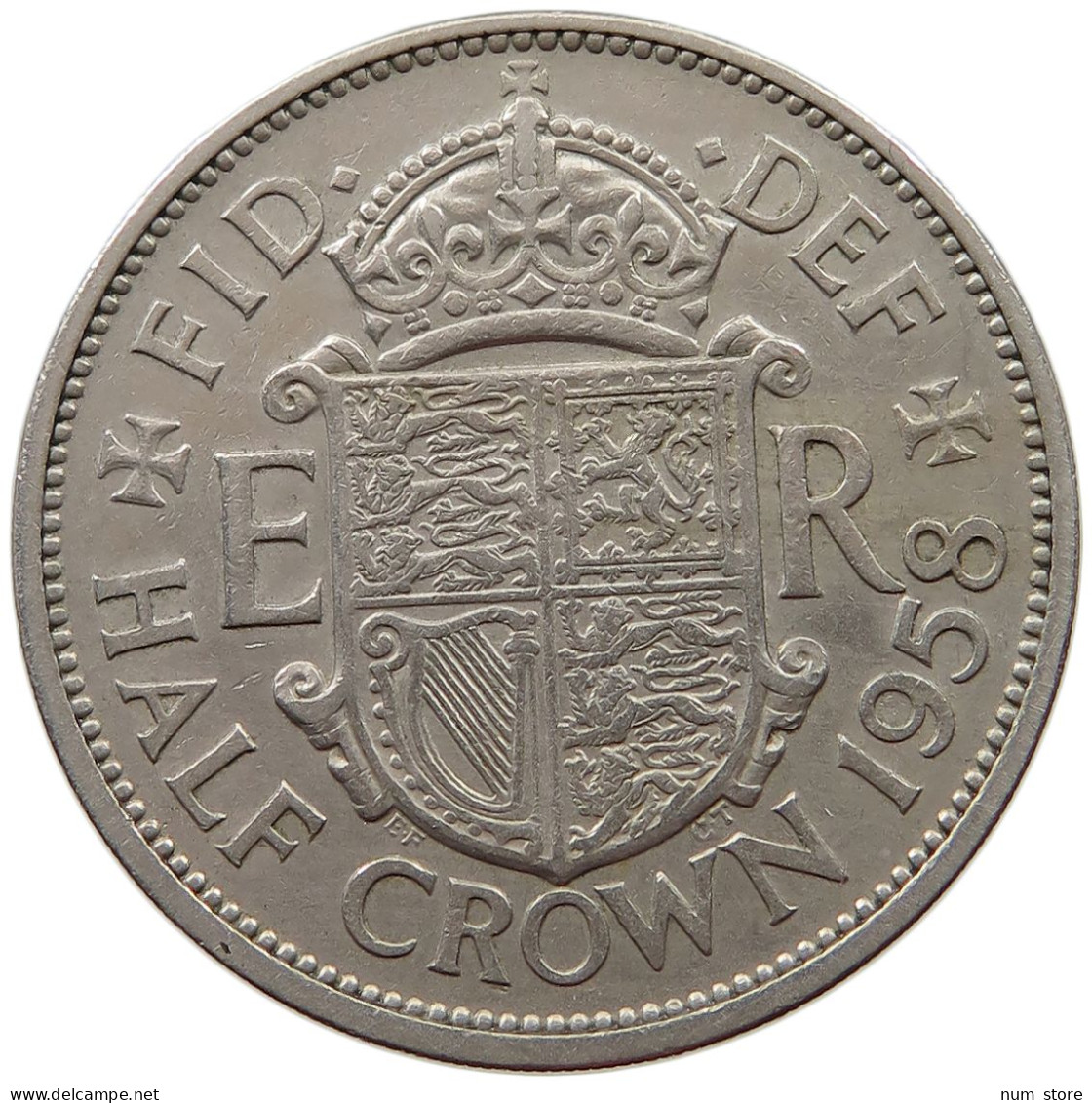 GREAT BRITAIN HALF CROWN 1958 #s072 0315 - K. 1/2 Crown