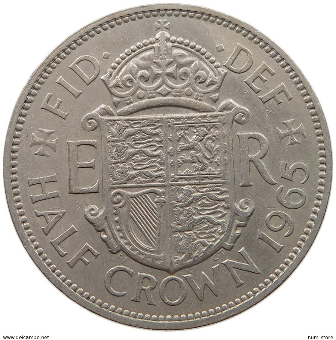 GREAT BRITAIN HALF CROWN 1965 #s060 0791 - K. 1/2 Crown