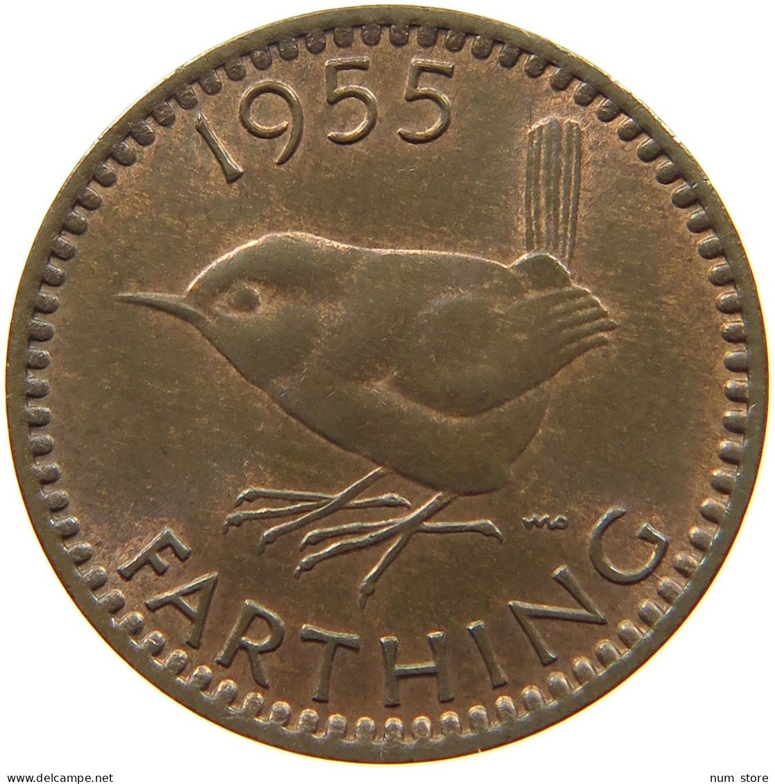 GREAT BRITAIN FARTHING 1955 TOP #s067 0083 - B. 1 Farthing