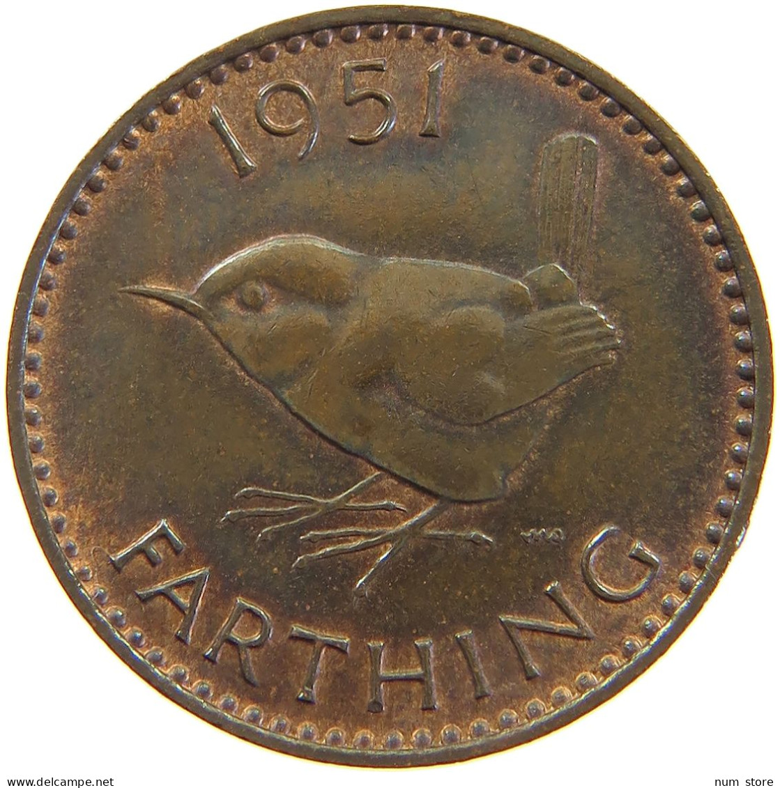 GREAT BRITAIN FARTHING 1951 TOP #a066 0835 - B. 1 Farthing