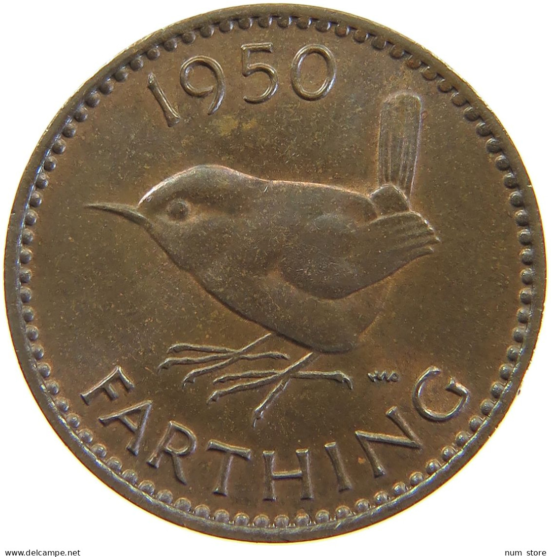 GREAT BRITAIN FARTHING 1950 TOP #a066 0831 - B. 1 Farthing