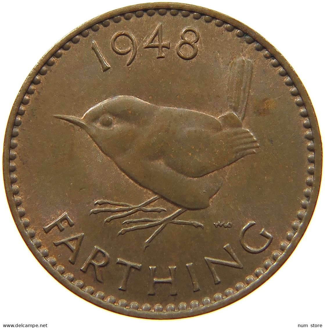 GREAT BRITAIN FARTHING 1948 TOP #a058 0113 - B. 1 Farthing