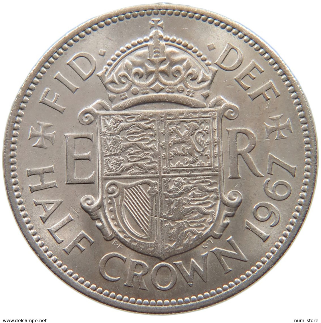 GREAT BRITAIN HALF CROWN 1967 TOP #c015 0337 - K. 1/2 Crown