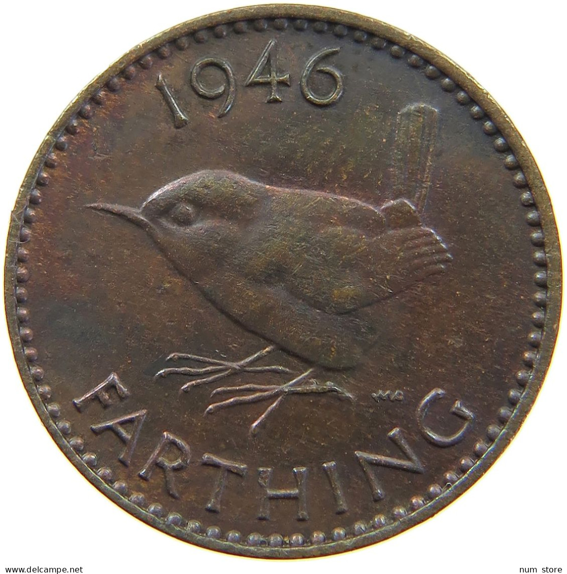 GREAT BRITAIN FARTHING 1946 #a085 0569 - B. 1 Farthing