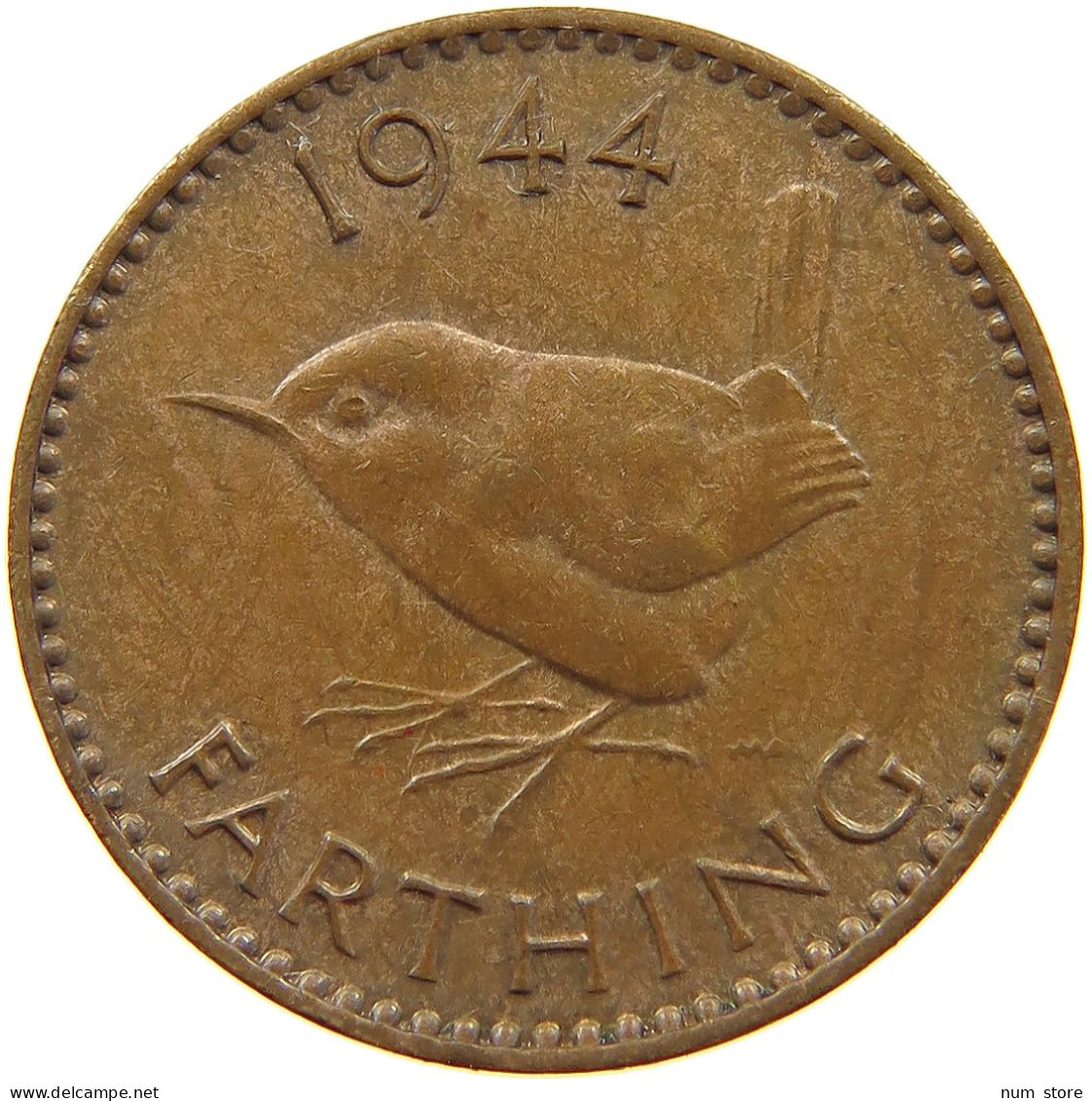 GREAT BRITAIN FARTHING 1944 #a012 0071 - B. 1 Farthing