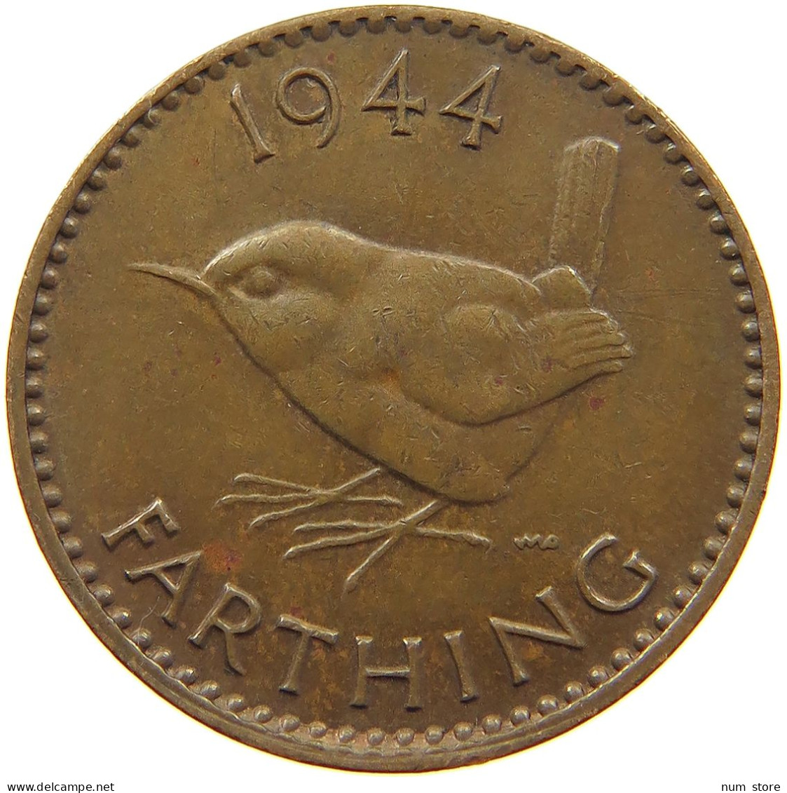 GREAT BRITAIN FARTHING 1944 #a012 0065 - B. 1 Farthing