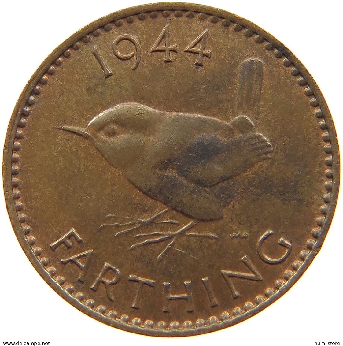 GREAT BRITAIN FARTHING 1944 #a012 0055 - B. 1 Farthing