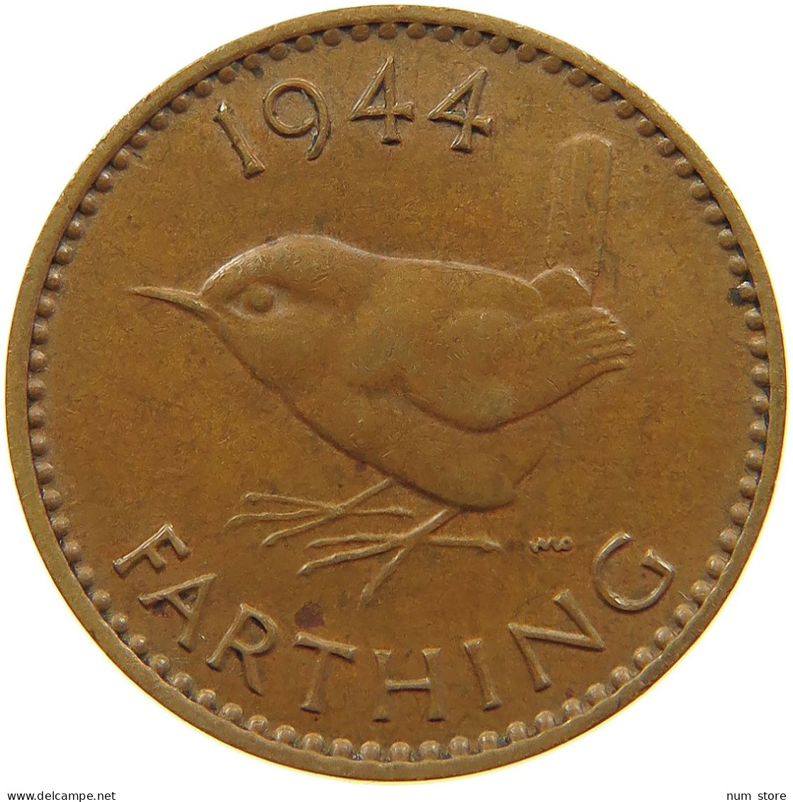 GREAT BRITAIN FARTHING 1944 #a012 0047 - B. 1 Farthing