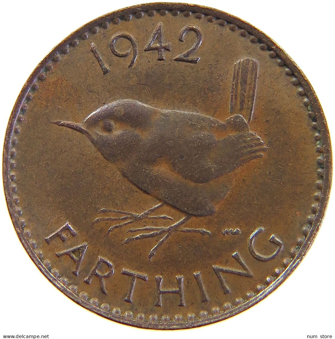 GREAT BRITAIN FARTHING 1942 #a066 0827 - B. 1 Farthing