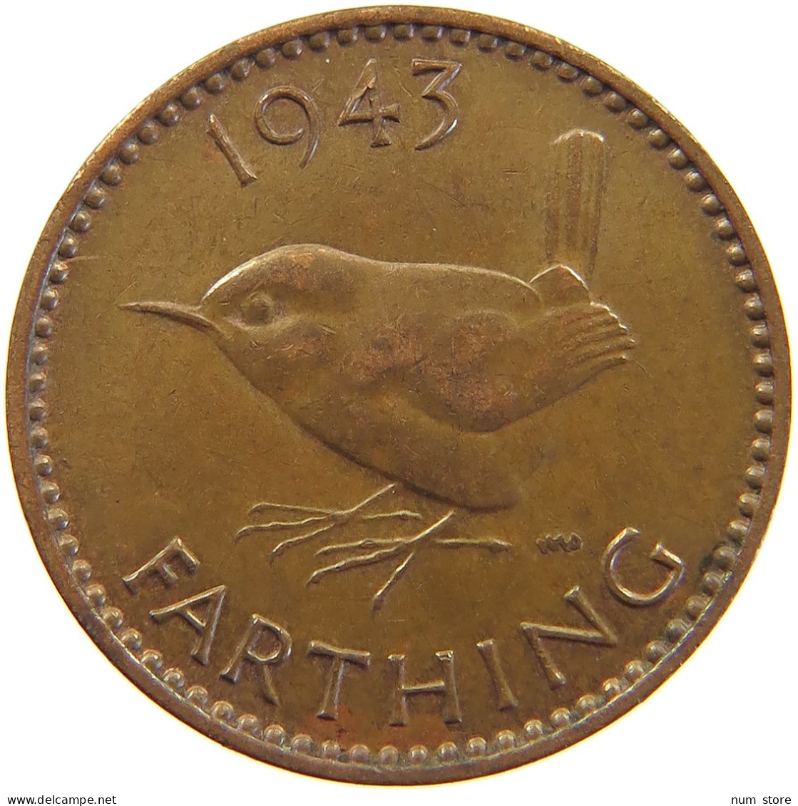 GREAT BRITAIN FARTHING 1943 #c050 0301 - B. 1 Farthing