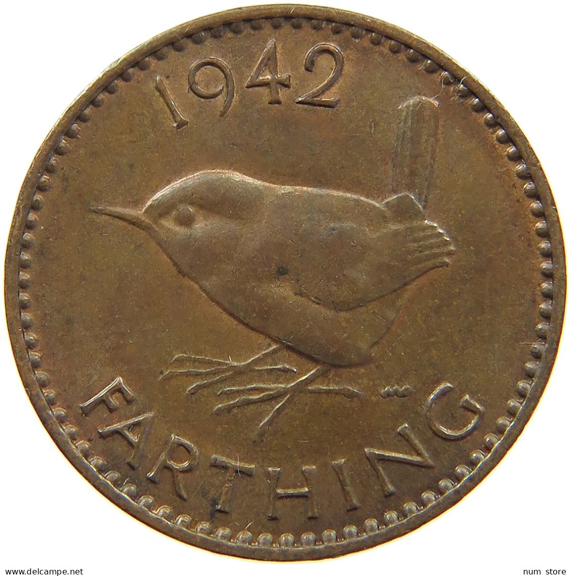 GREAT BRITAIN FARTHING 1942 #a012 0073 - B. 1 Farthing