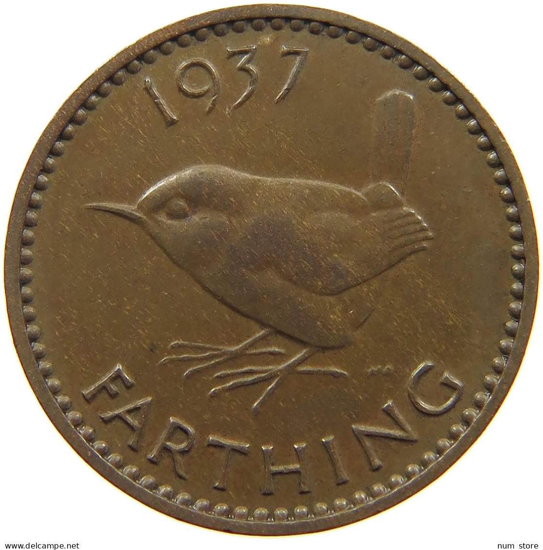 GREAT BRITAIN FARTHING 1937 #a067 0013 - B. 1 Farthing