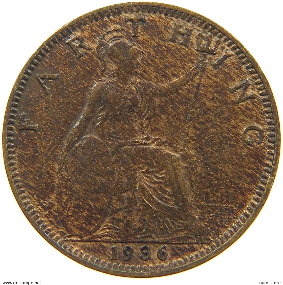 GREAT BRITAIN FARTHING 1936 TOP #c016 0437 - B. 1 Farthing