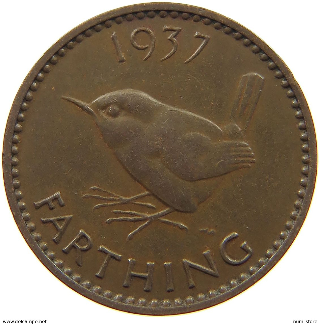 GREAT BRITAIN FARTHING 1937 #a012 0051 - B. 1 Farthing