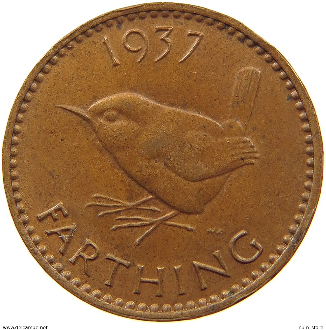 GREAT BRITAIN FARTHING 1937 #a012 0049 - B. 1 Farthing