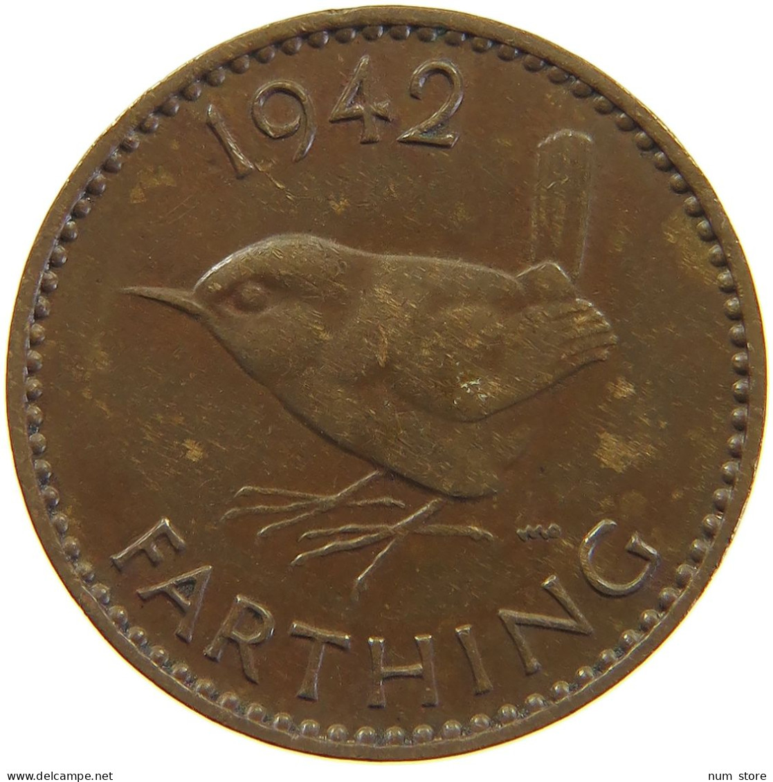 GREAT BRITAIN FARTHING 1942 #c041 0477 - B. 1 Farthing