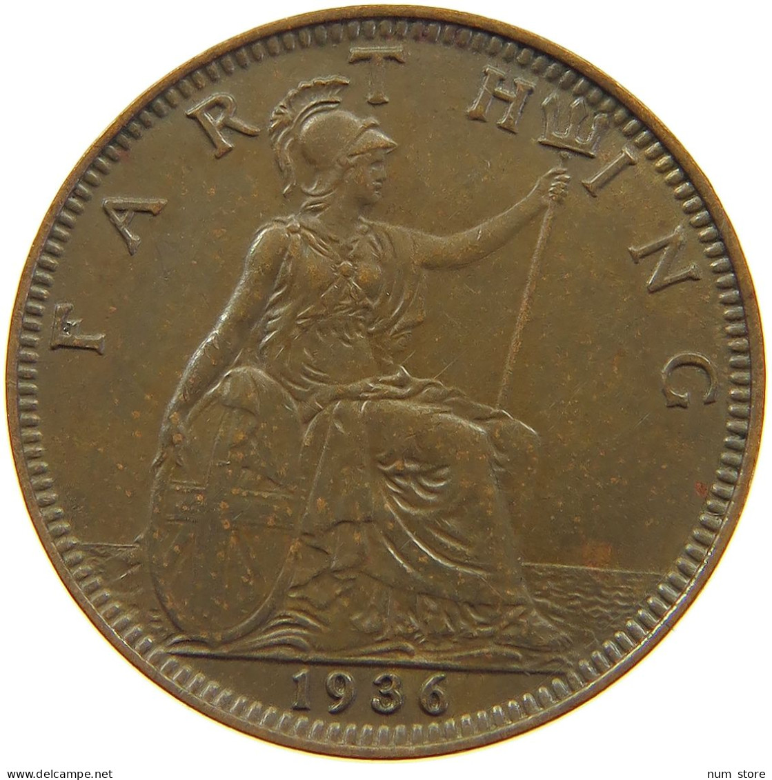 GREAT BRITAIN FARTHING 1936 TOP #a011 1059 - B. 1 Farthing