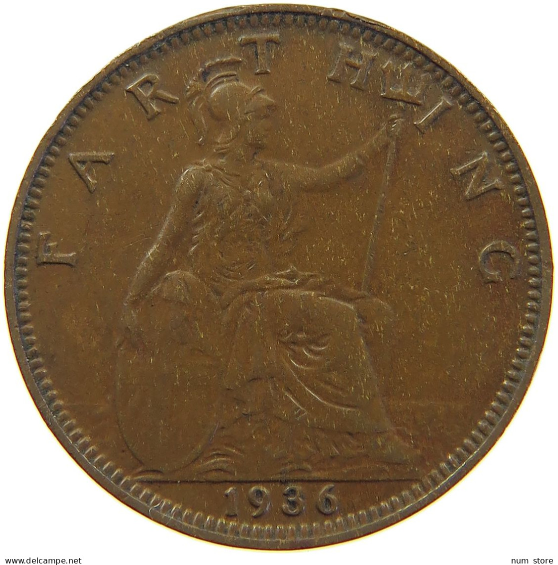 GREAT BRITAIN FARTHING 1936 #s010 0111 - B. 1 Farthing