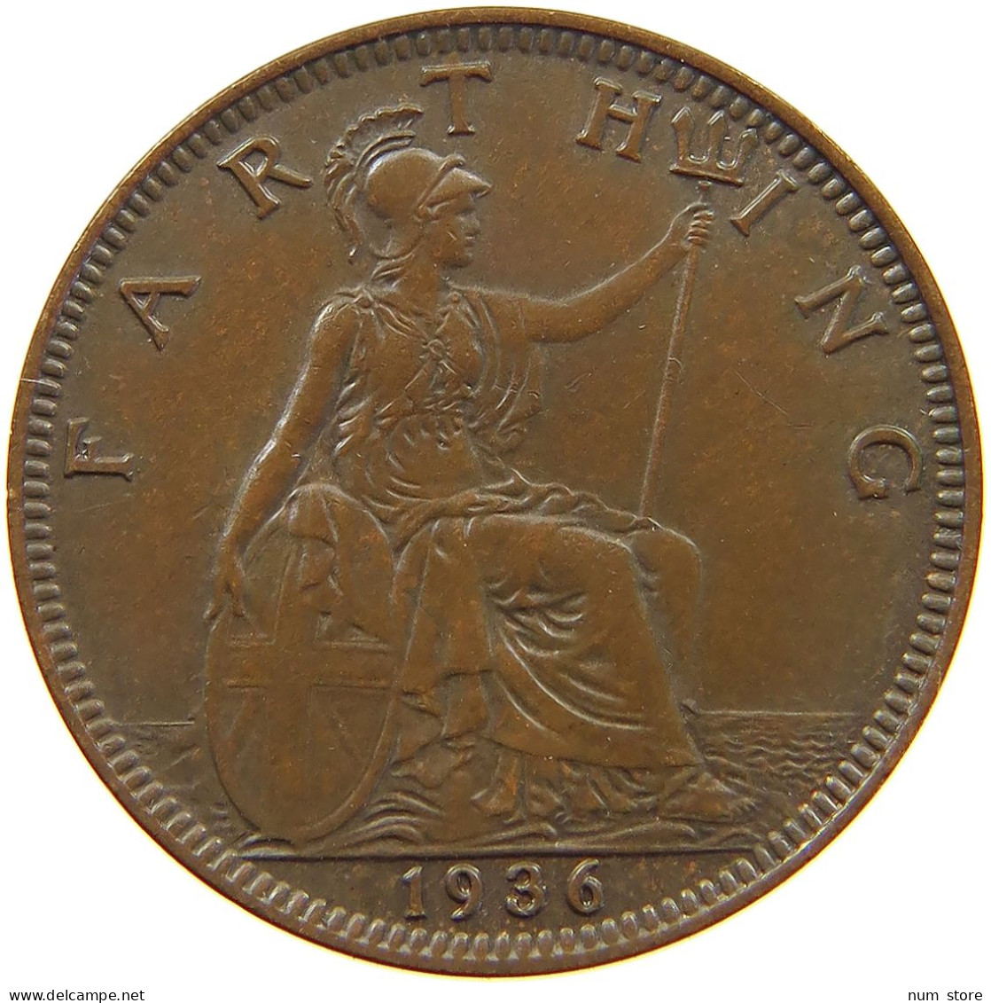 GREAT BRITAIN FARTHING 1936 #a012 0077 - B. 1 Farthing