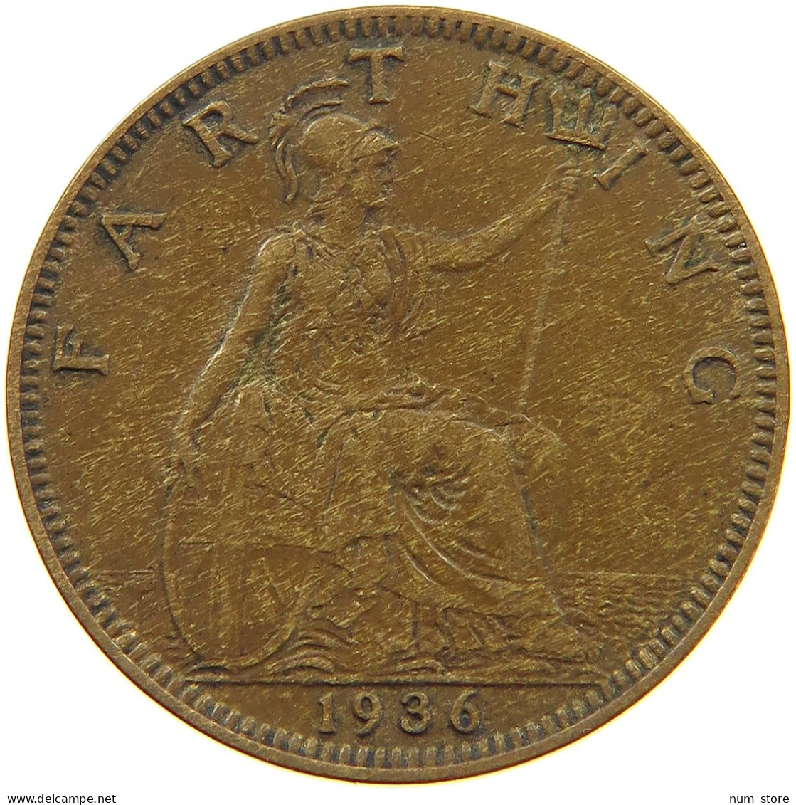 GREAT BRITAIN FARTHING 1936 #a012 0009 - B. 1 Farthing