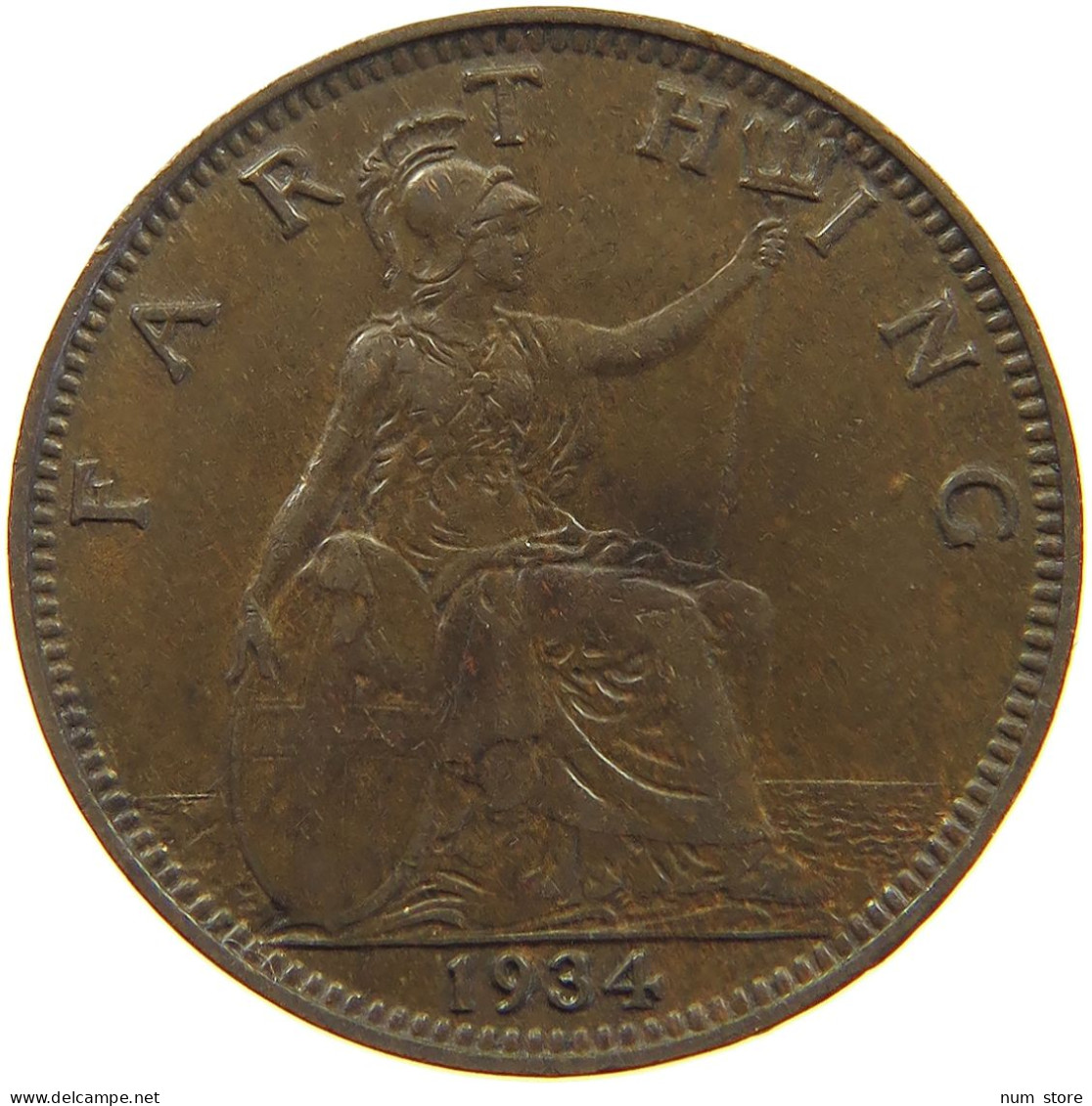 GREAT BRITAIN FARTHING 1934 #a062 0765 - B. 1 Farthing