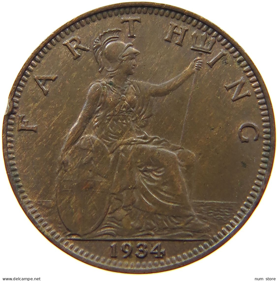 GREAT BRITAIN FARTHING 1934 #a093 0499 - B. 1 Farthing