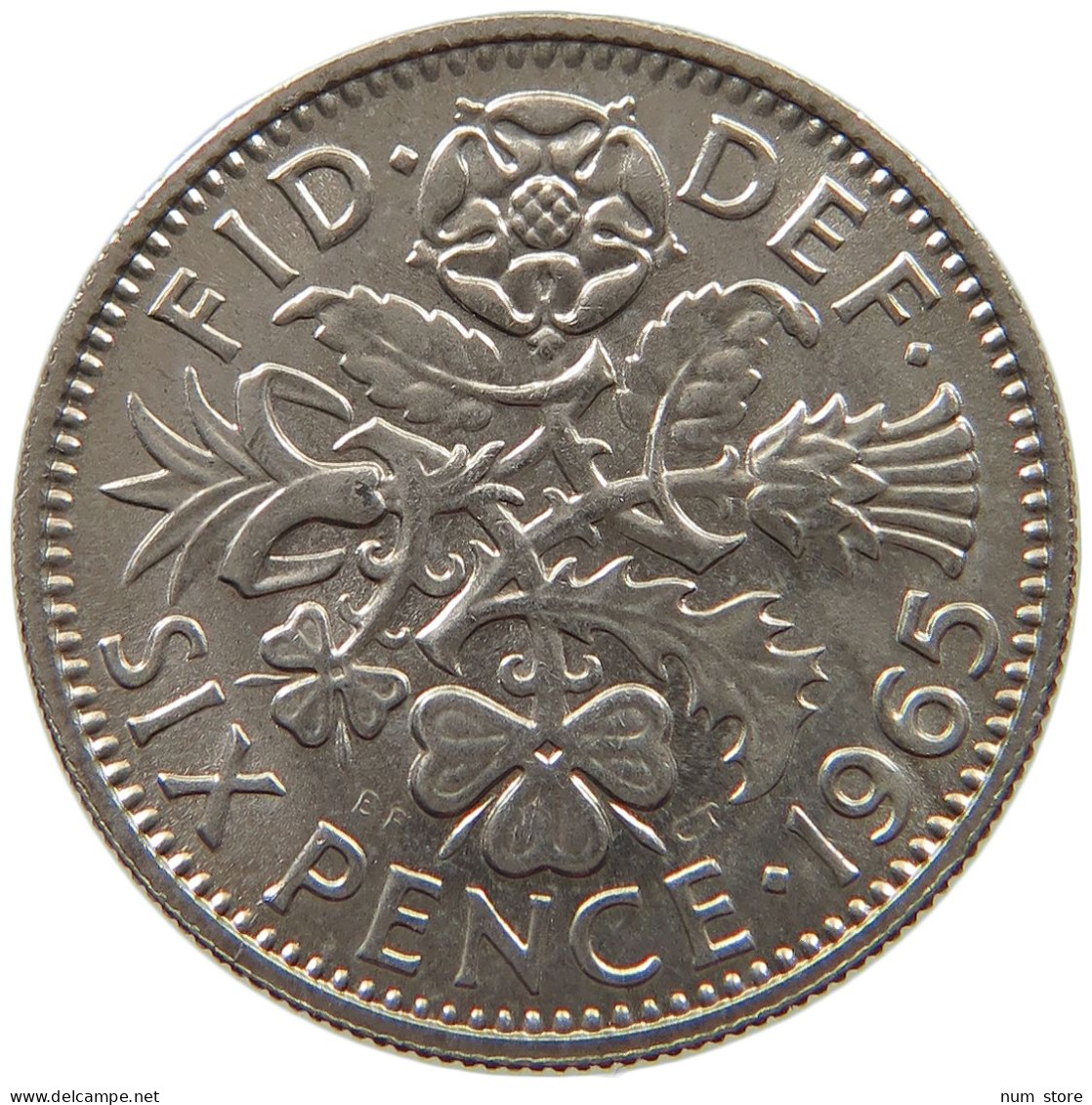 GREAT BRITAIN SIXPENCE 1965 TOP #s064 0547 - H. 6 Pence