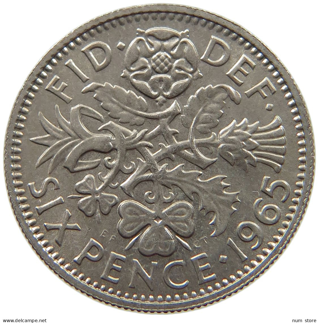 GREAT BRITAIN SIXPENCE 1965 TOP #s064 0541 - H. 6 Pence