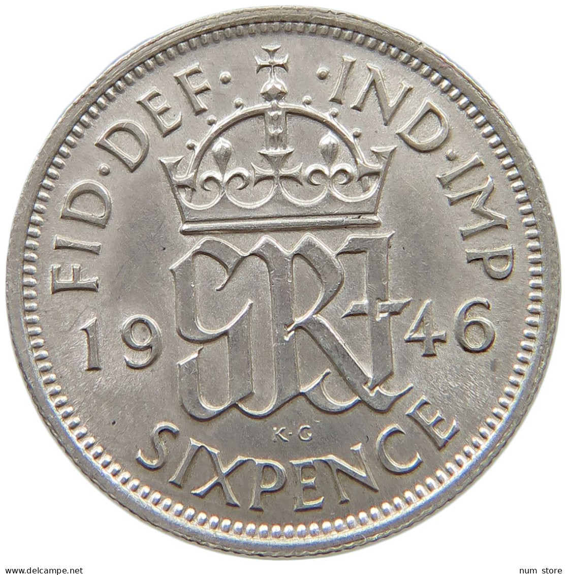 GREAT BRITAIN SIXPENCE 1946 TOP #a069 0259 - H. 6 Pence