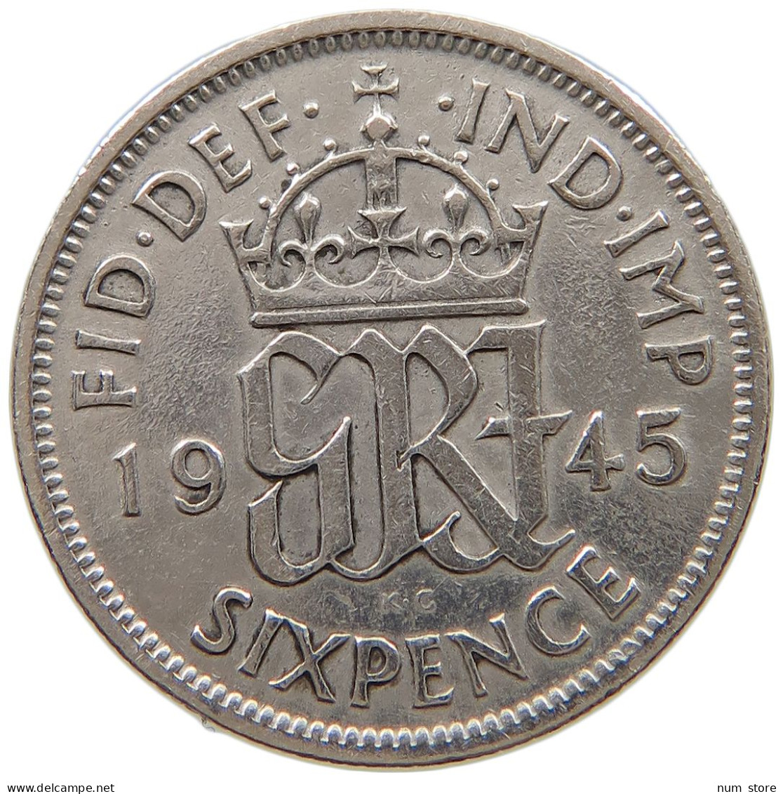 GREAT BRITAIN SIXPENCE 1945 #a057 0259 - H. 6 Pence