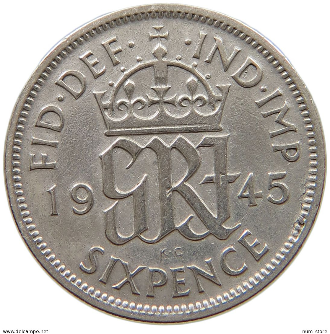 GREAT BRITAIN SIXPENCE 1945 #a069 0257 - H. 6 Pence