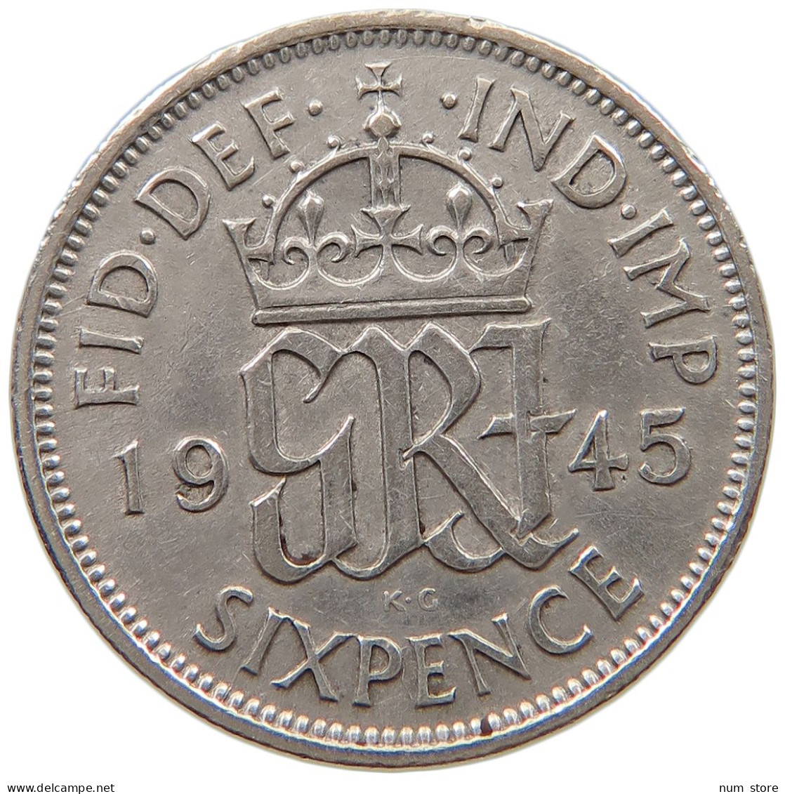 GREAT BRITAIN SIXPENCE 1945 #a057 0253 - H. 6 Pence