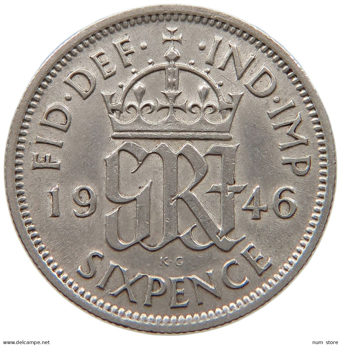 GREAT BRITAIN SIXPENCE 1946 #a052 0387 - H. 6 Pence