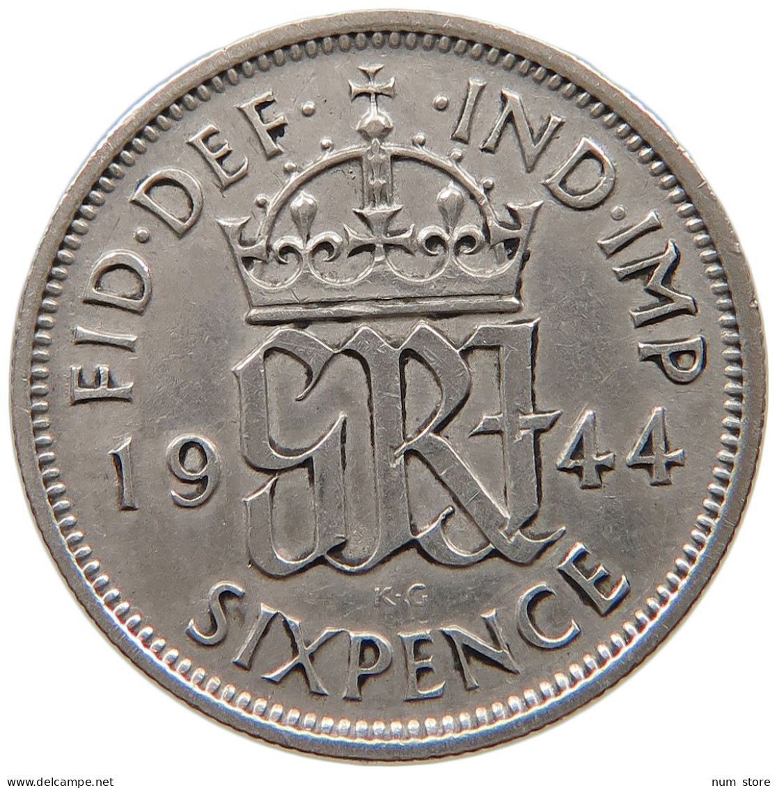 GREAT BRITAIN SIXPENCE 1944 #a052 0391 - H. 6 Pence