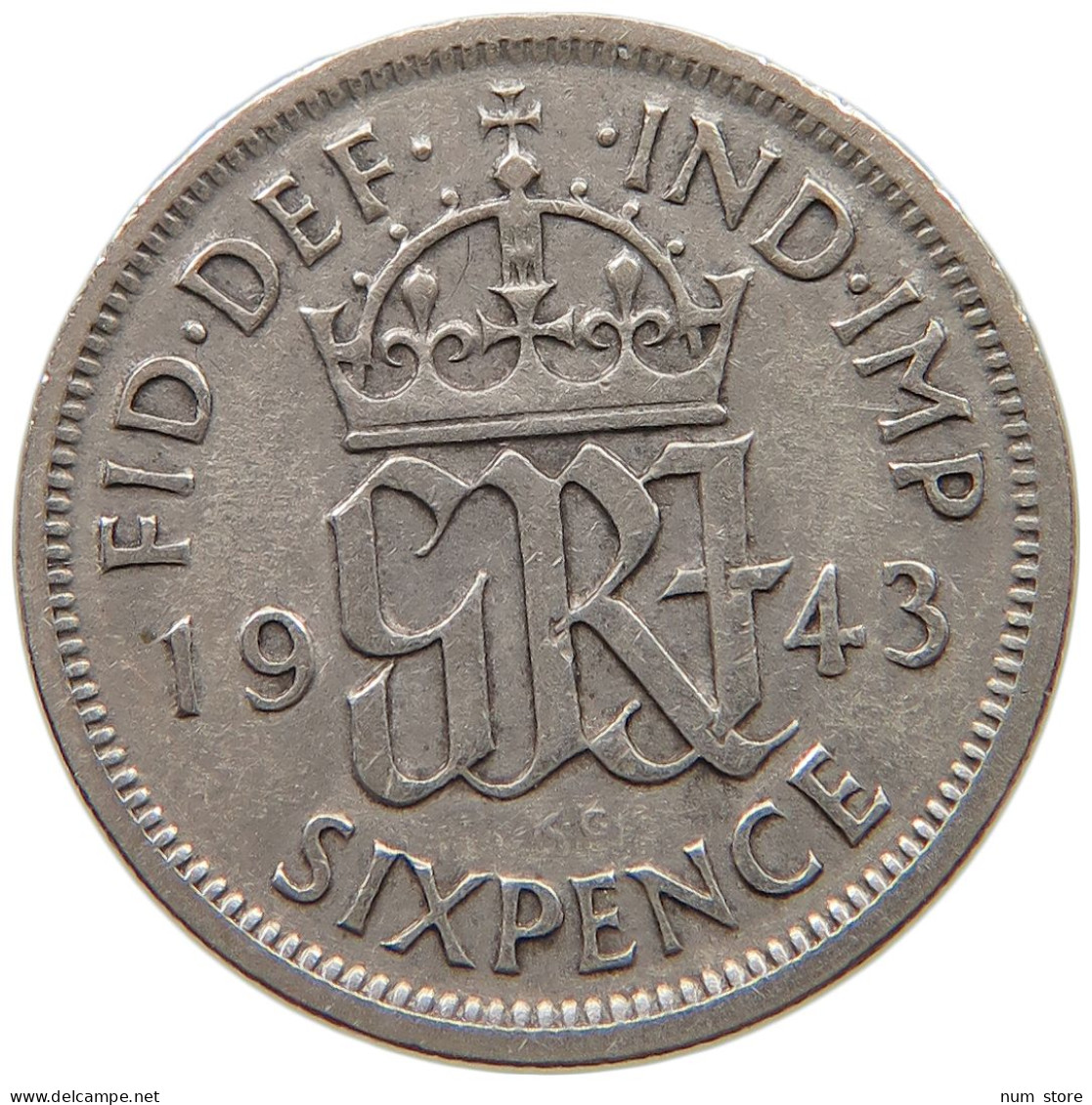 GREAT BRITAIN SIXPENCE 1943 #a044 0233 - H. 6 Pence