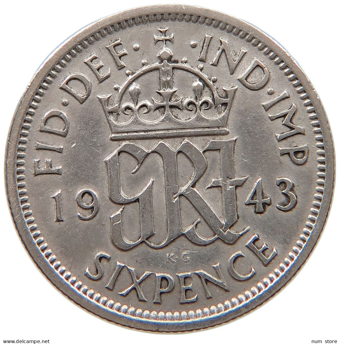 GREAT BRITAIN SIXPENCE 1943 #a052 0399 - H. 6 Pence