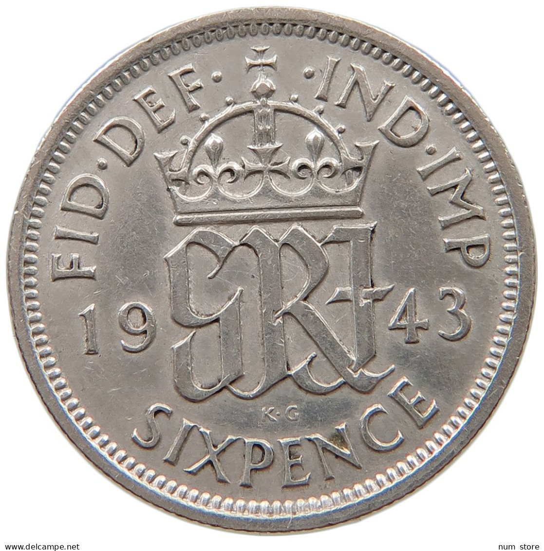 GREAT BRITAIN SIXPENCE 1943 #a052 0397 - H. 6 Pence