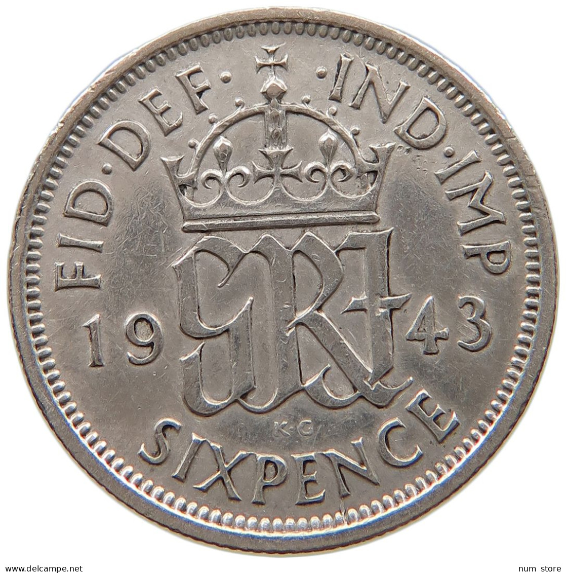 GREAT BRITAIN SIXPENCE 1943 #a052 0395 - H. 6 Pence