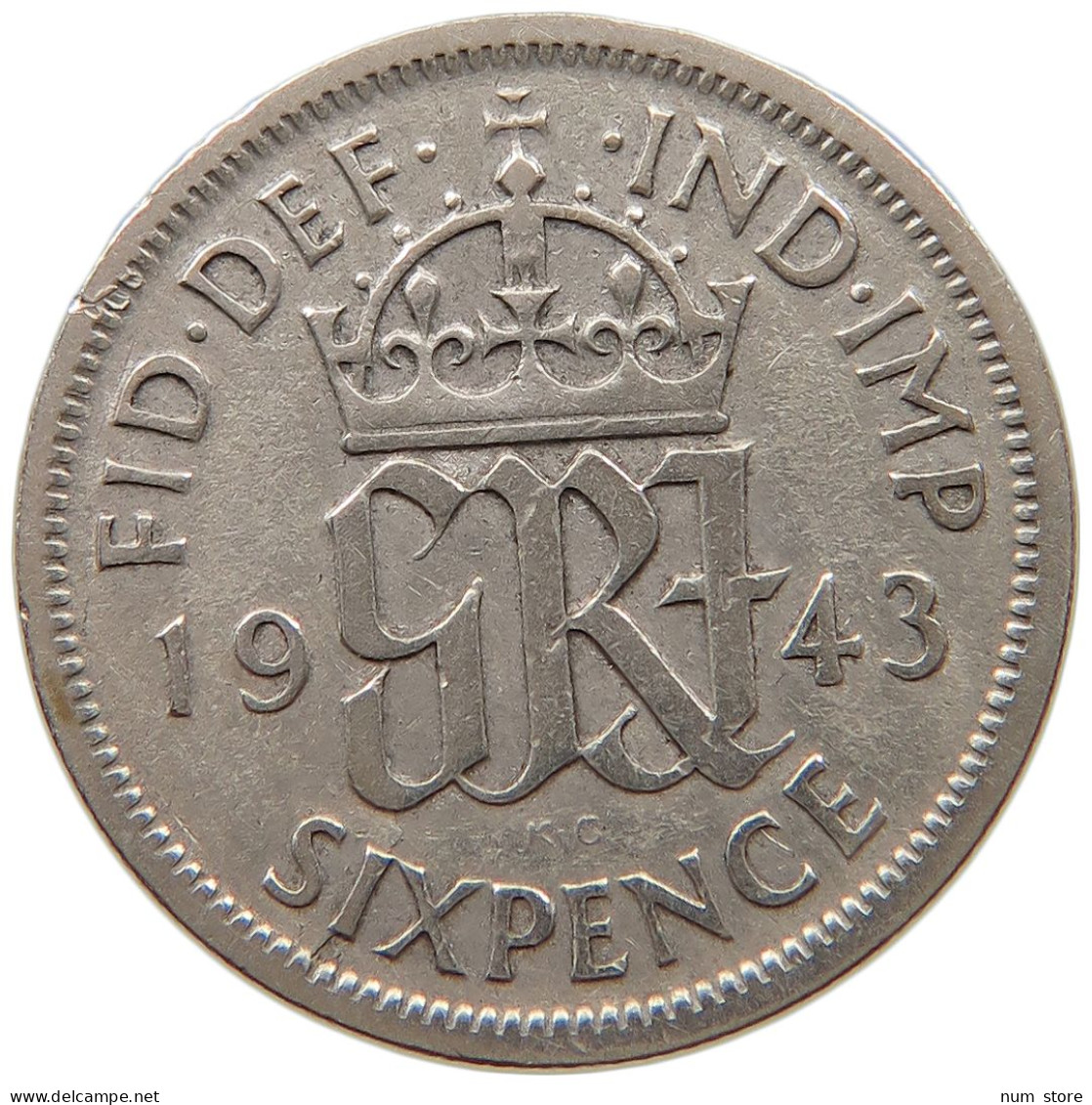 GREAT BRITAIN SIXPENCE 1943 #a045 0649 - H. 6 Pence