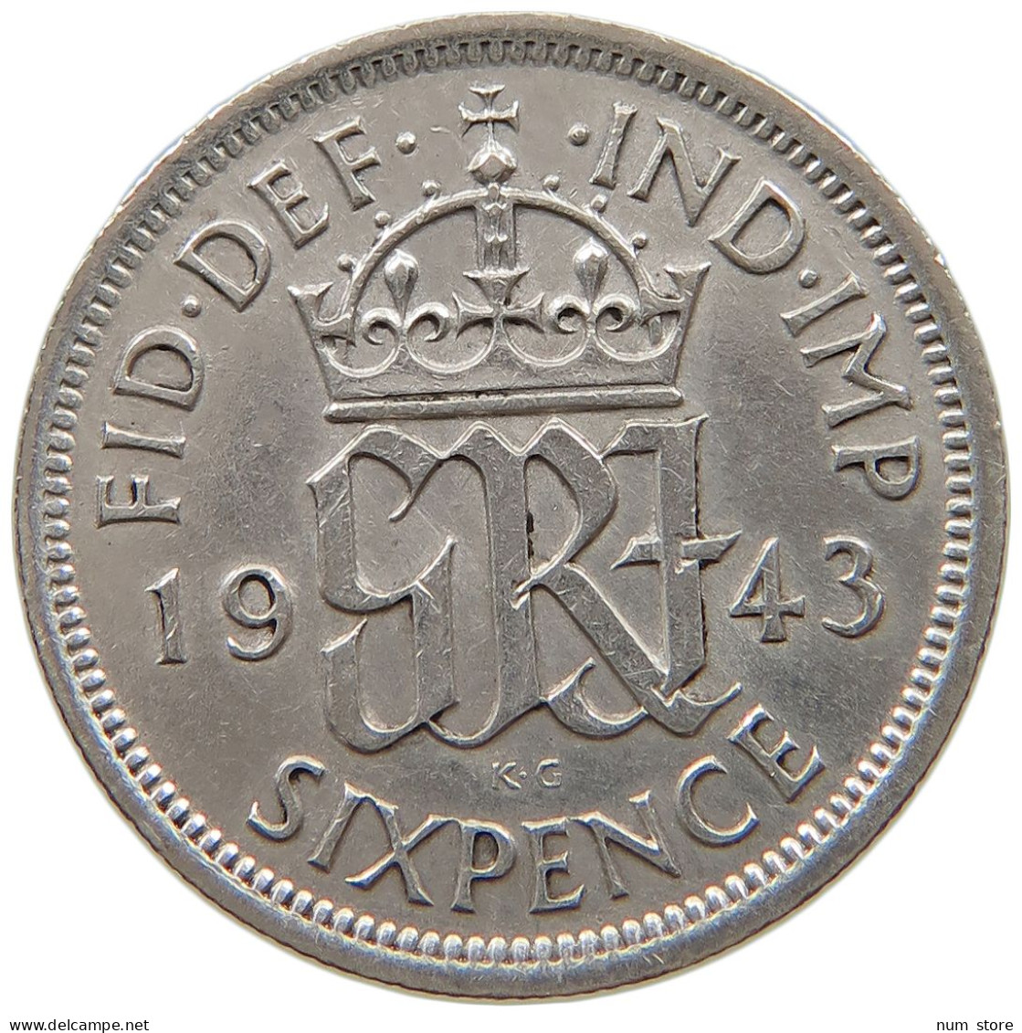 GREAT BRITAIN SIXPENCE 1943 #a057 0249 - H. 6 Pence